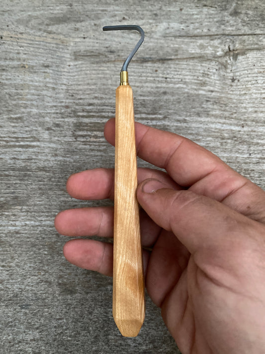 Open Hook Tungsten Carbide Trimming Tool Handmade With Custom Personalized Engraving – Gift For Potters